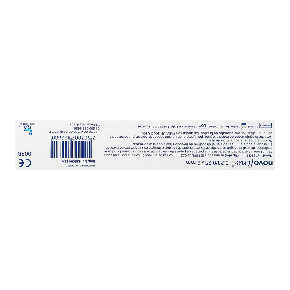 7503007822680-Novofine 32 G Agujas 0.23 / 0.25X6Mm Con 7 Piezas-5