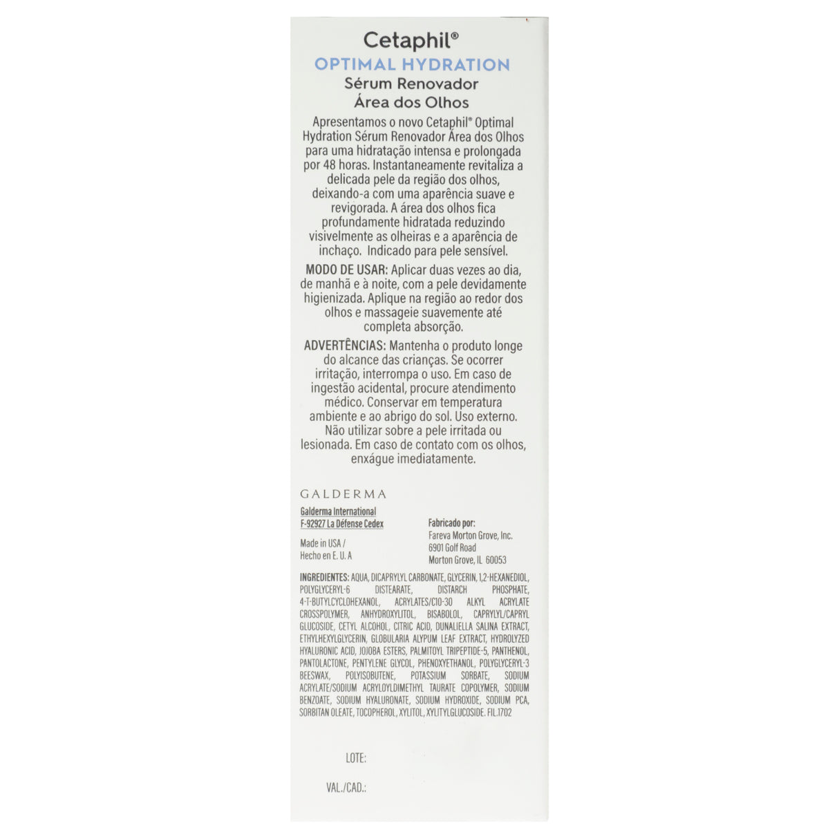 3499320011389-Cetaphil Optimal Hydration Serum Ojos 15 Ml Galderma Der-7
