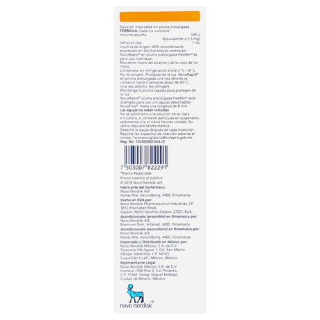7503007822291-Novorapid Flexpen Pluma 100U / Mml 3 Ml-6