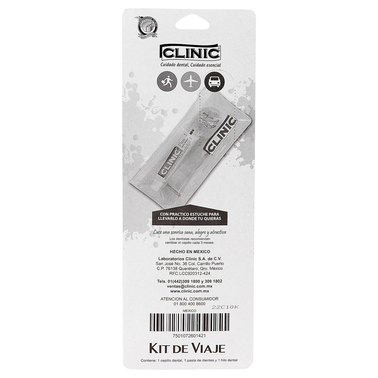 7501072601421-Kit De Viaje Clinic Cepillo-Pasta-Hilo-3