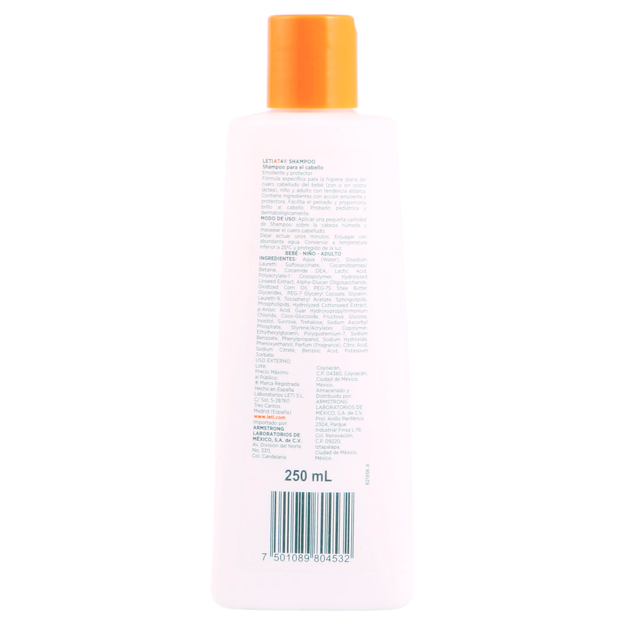 7501089804532-Letiat4 Atopic Skin Shampoo 250 Ml Armstrong-7