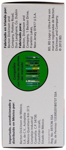 382903201754-Aguja Bd Ultra Fine 8 Mm 31 G Con 10-15