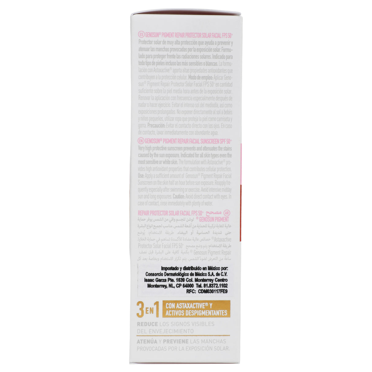 8423372000072-Genosun Protector Solar Fps50+ Pigment Repair 50 Ml Genove-8