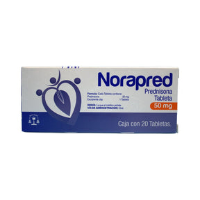 Prednisona Norapred 50 Mg Con 20 Tabletas 7501537164737