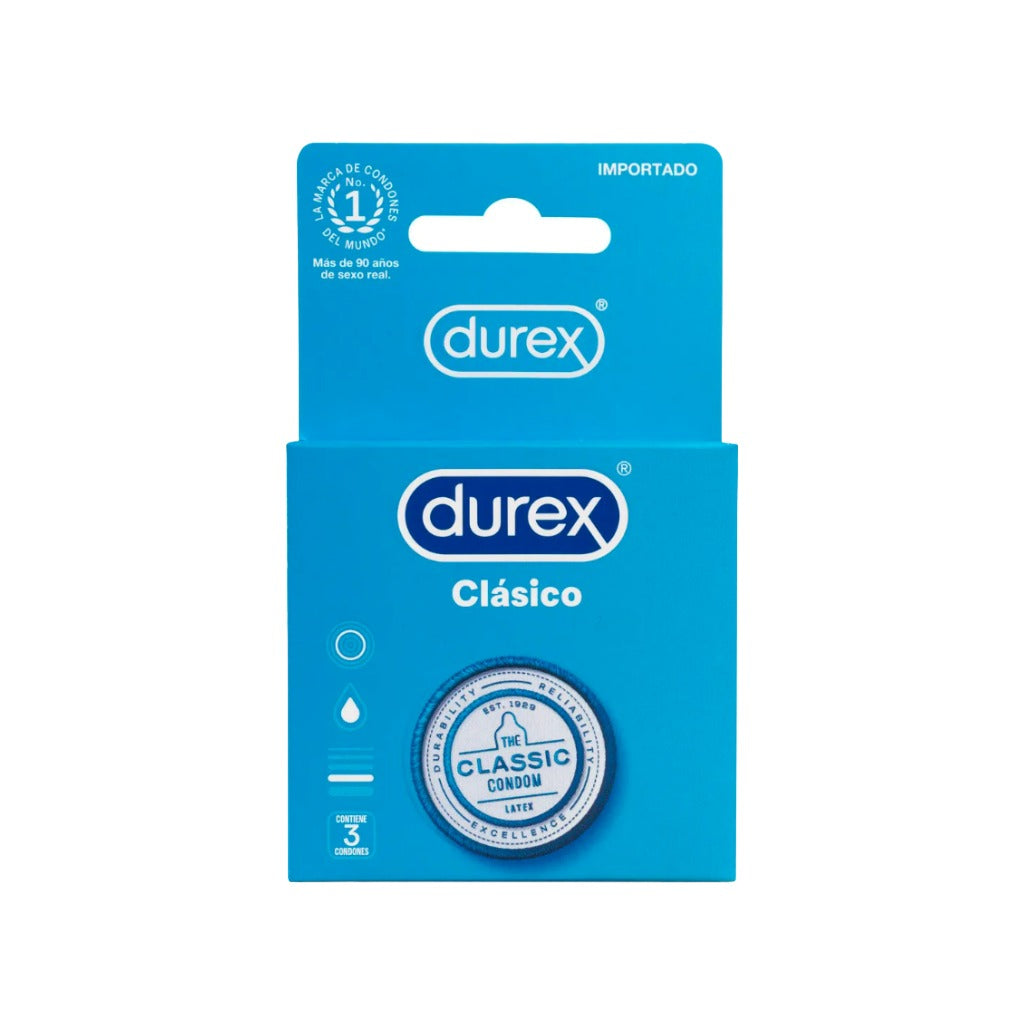 Preservativo Durex Clasico 3 Piezas 7501159033367