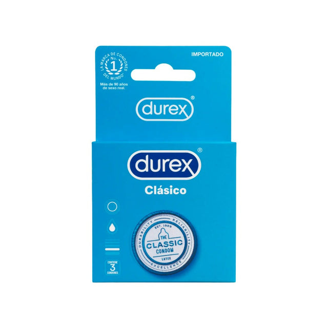Preservativo Durex Clasico 3 Piezas 7501159033367