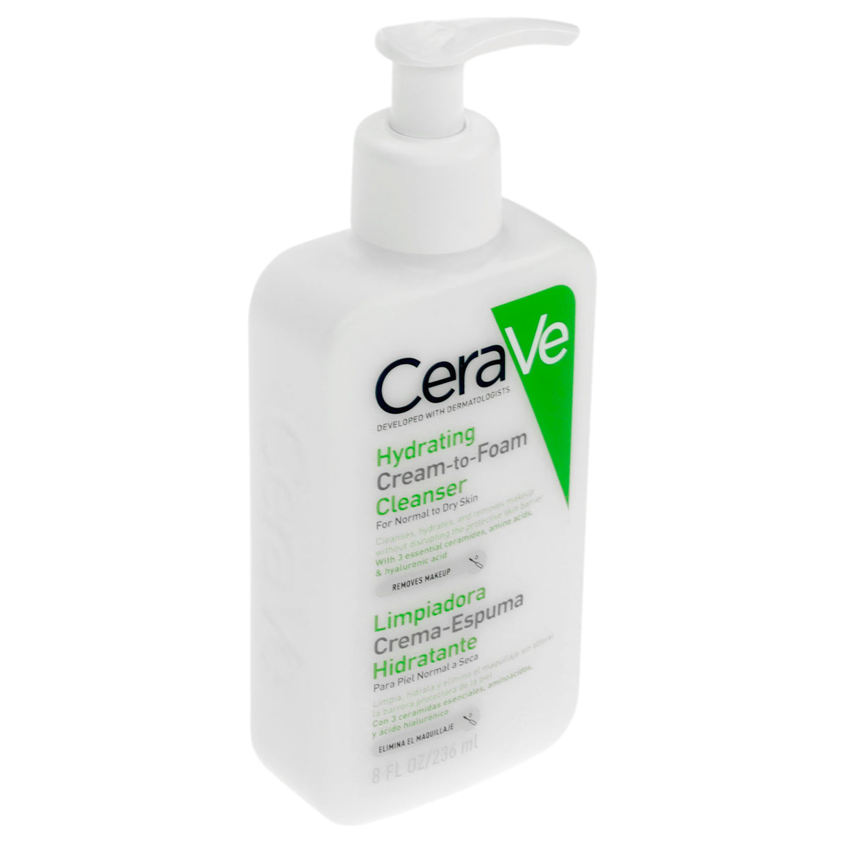 3337875743563-Limpiadora Crema Espuma Hidratante 256 Ml Cerave-2