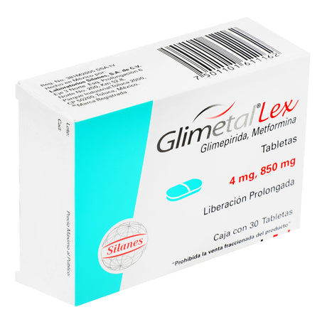 7501101611162-Glimetal Lex 850 / 4 Mg Con 30 Tabletas-2