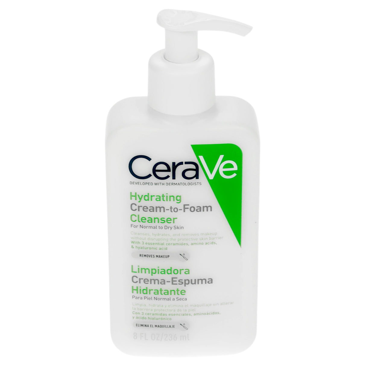 3337875743563-Limpiadora Crema Espuma Hidratante 256 Ml Cerave-3