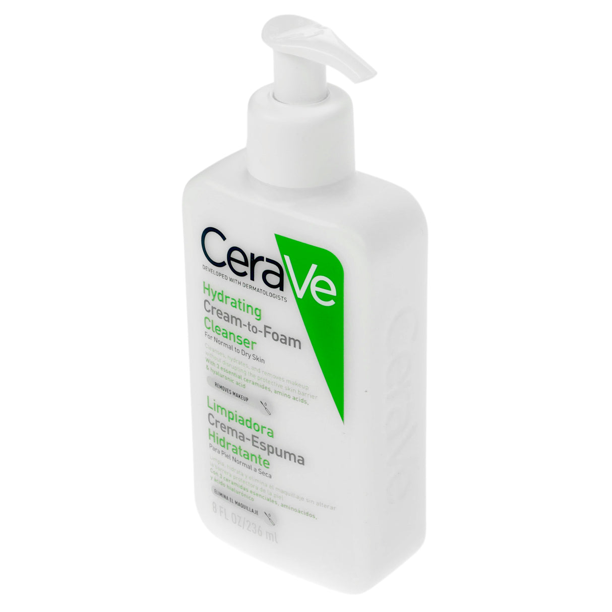 3337875743563-Limpiadora Crema Espuma Hidratante 256 Ml Cerave-4