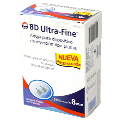 382903201754-Aguja Bd Ultra Fine 8 Mm 31 G Con 10-7