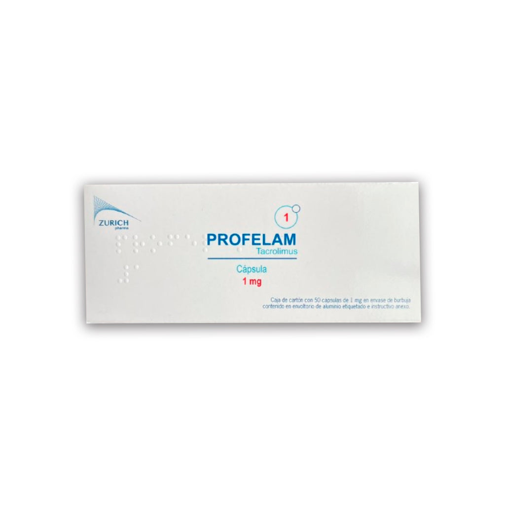 Profelam Tacrolimus 1 Mg Con 50 Capsulas Zurich 7502251891732