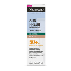Protector Solar Facial Fps50 Sun Fresh 40Ml Con Color Neutrogena 7891010257071