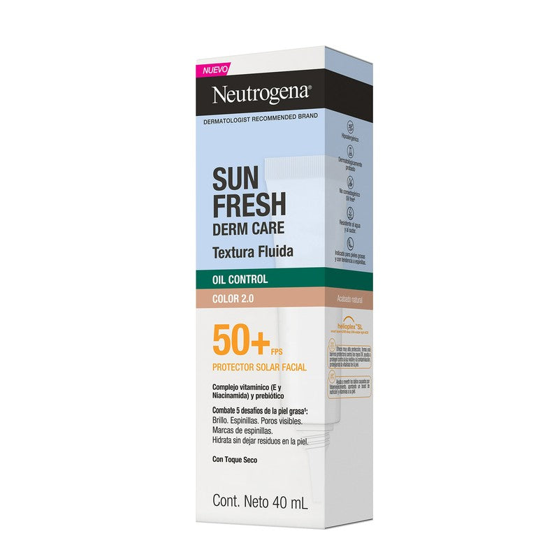 Protector Solar Facial Fps50 Sun Fresh 40Ml Con Color Neutrogena 7891010257071 2