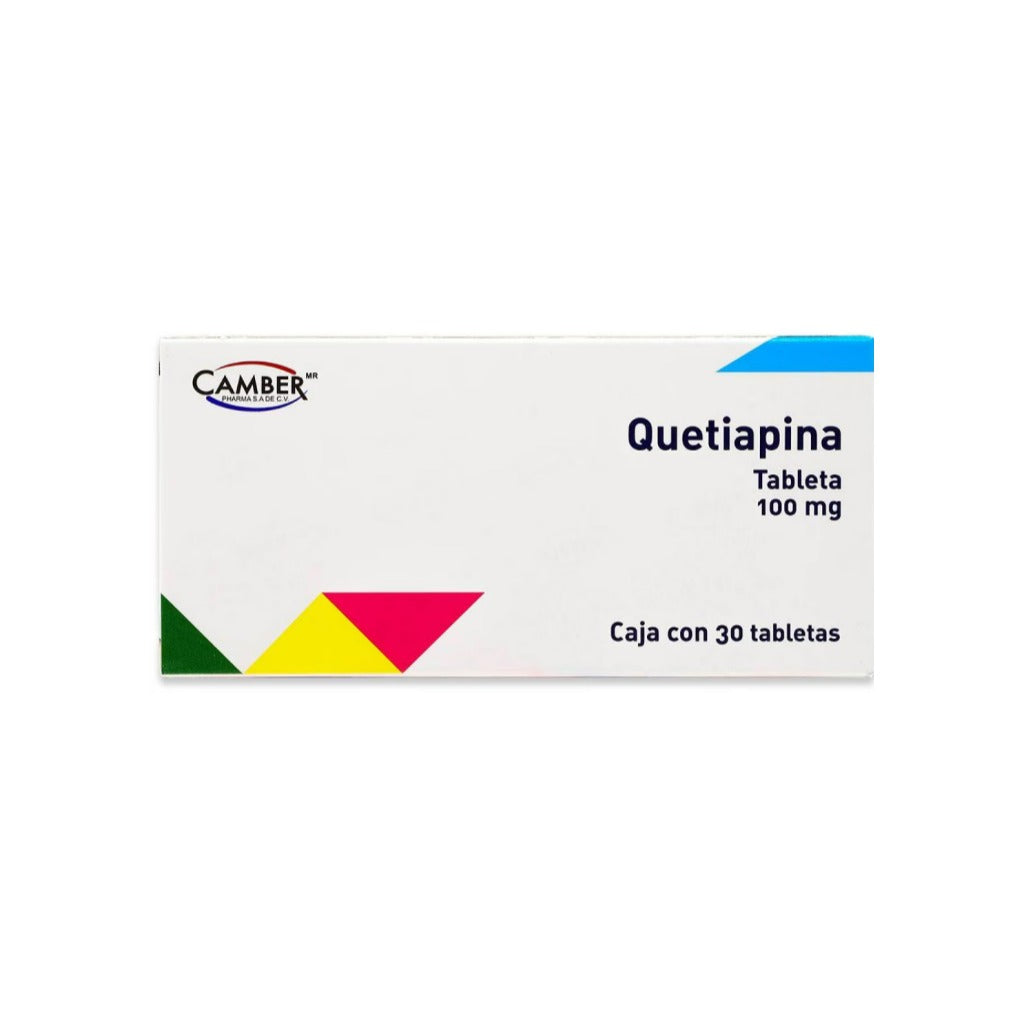 Quetiapina 100 Mg 30 Tabletas Camber 7506442700872