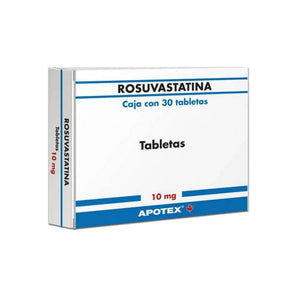 Rosuvastatina 10 Mg Con 30 Tabletas Apotex 7501277028702