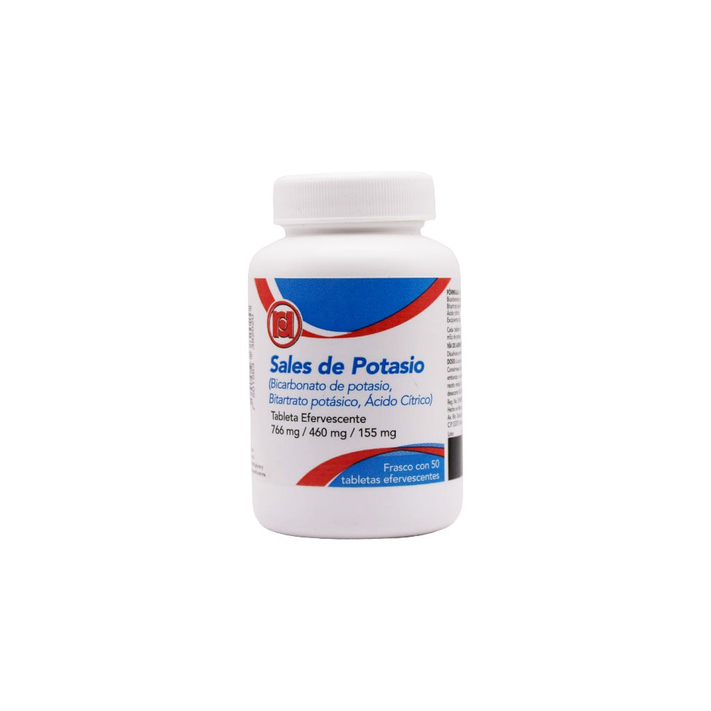 Sales De Potasio 766/460/155 Mg Tabletas Efervescentes 50 Bioresearch 7501563382020