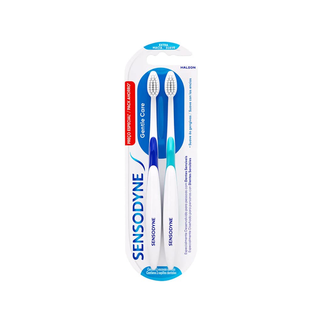 Sensodyne Cepillo Dental Gentle Care Extra Suave 2 Piezas 7896015591359