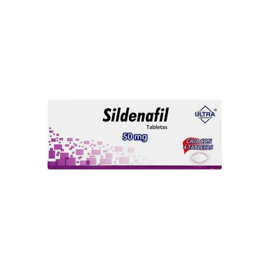 Sildenafil 50 Mg Con 4 Tabletas Generico Ultra 7502216796829