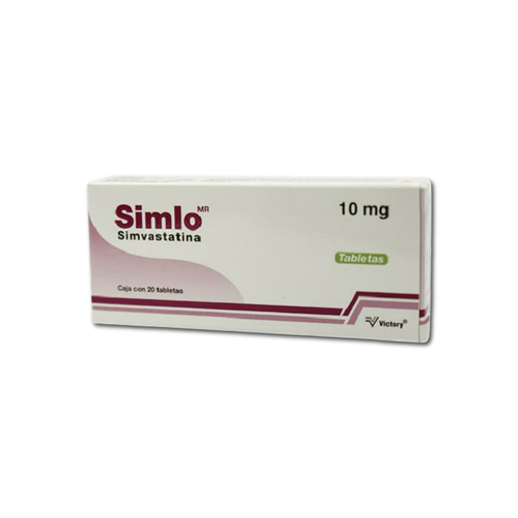 Simvastatina Simlo 10 Mg Con 20 Tabletas 656599041094