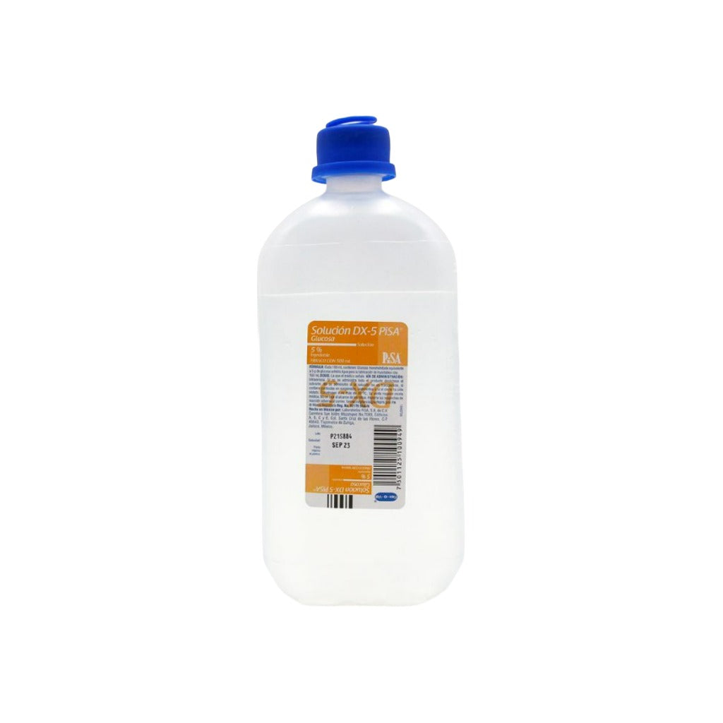 Solucion Dx-5 Pisa-Pisa Vidrio Glucoas 5% 500 Ml 7501125100826