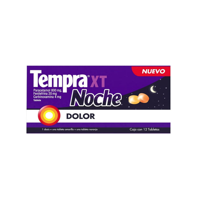 Tempra Xt Noche 800/65Mg 12 Tabletas 7506460101231