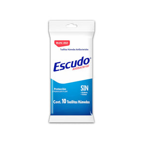 Toallas Humedas Antibacteriales Escudo Sobre 10 Piezas 7501943493940