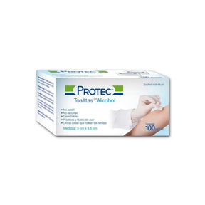 Toallitas Alcohol 100 Piezas Protec Degasa 7501048352005