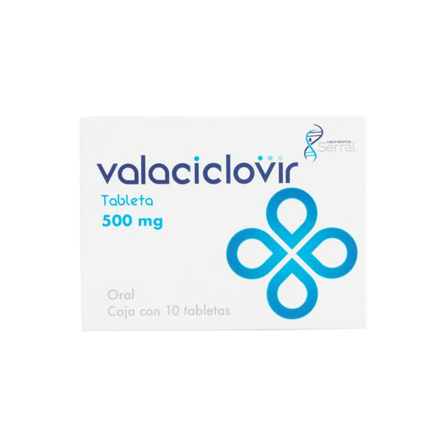 Valaciclovir 500 Mg Con 10 Tabletas Generico Serral 7501258208550