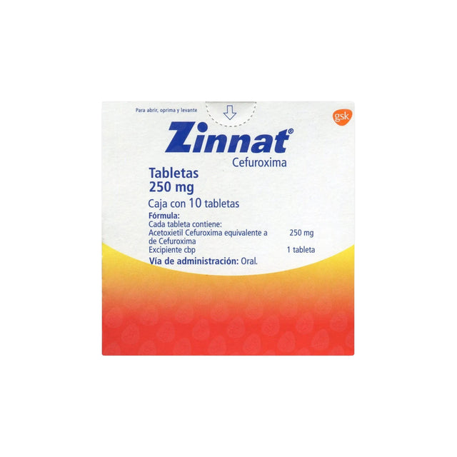 Zinnat 250 Mg Con 10 Tabletas 7502216935778